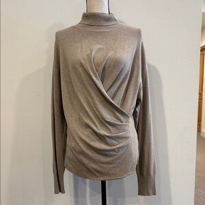 Brochu Walker Taupe Cowl Neck Sweater